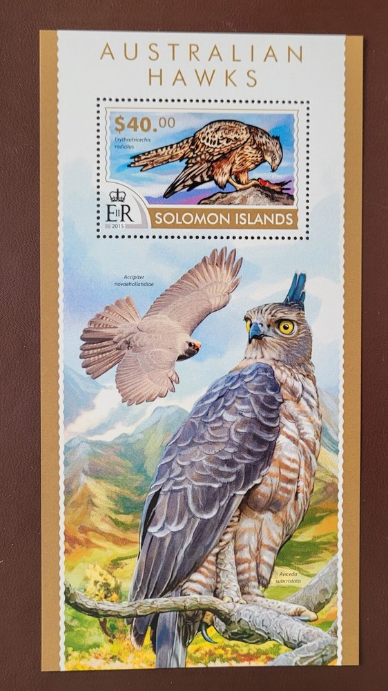 Solomon Island 2015 /  Birds - Australian Hawks / 1v ms
