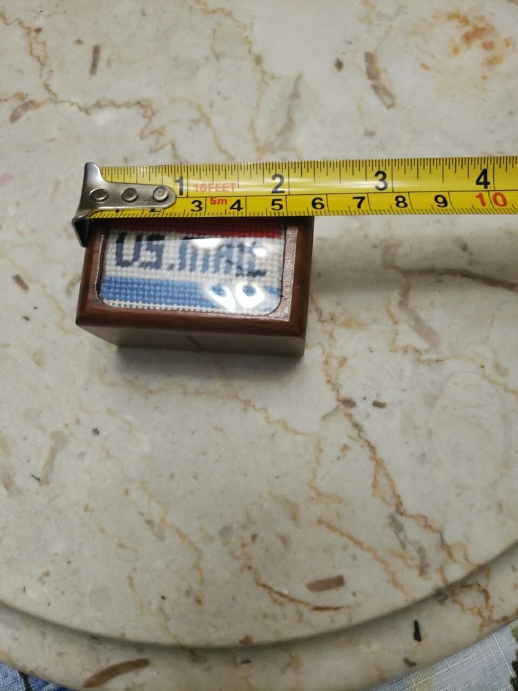 Vintage Wooden Stamp Roll Desktop Dispenser