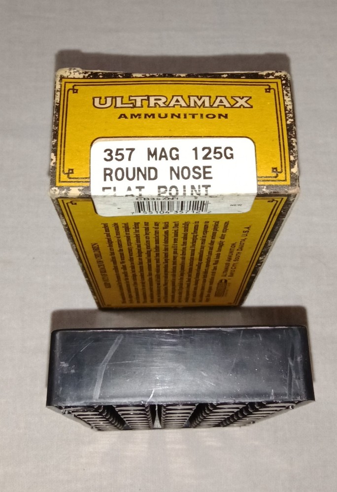 VINTAGE ULTRAMAX AMMUNITION EMPTY 357 CARTRIDGE BOX