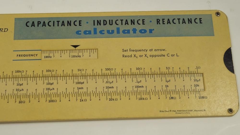 Vintage HP Hewlett Packard Vector Impedance Calculator Slide Rule