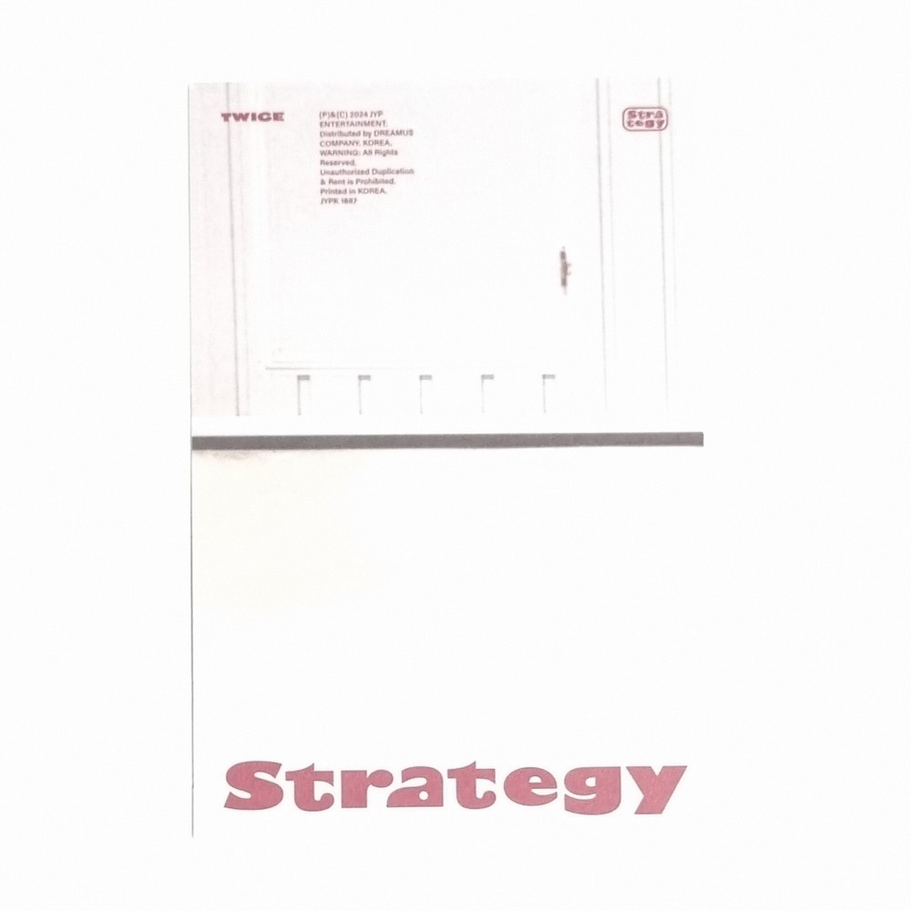 Twice 14th Mini Album Strategy Autographed Hand signed Postcard