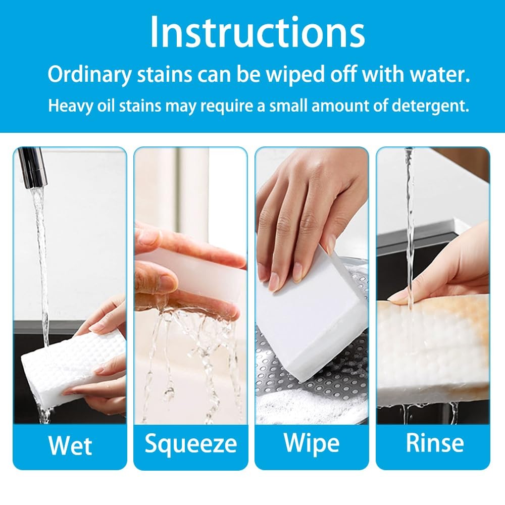 Sponge Erasers, 20 Pack 2X Density Stronger Melamine Sponge Foam Pads, Multi-...