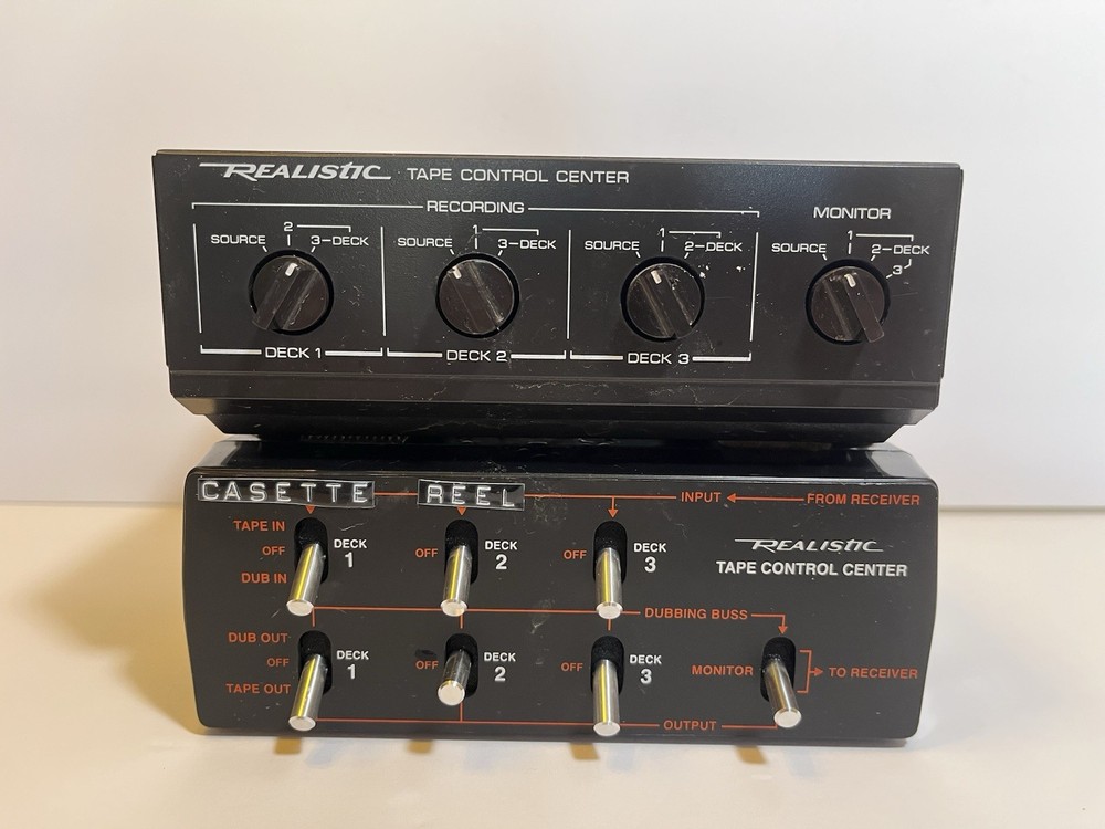 2 VINTAGE Realistic Tape Control Centers - 42-2115 & 42-2105