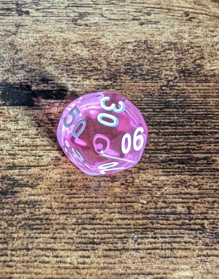 Pink Poly D&D Dice Set