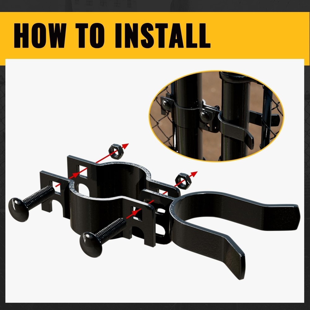 Durable 1-5/8" Chain Link Gate Latch - Black Powder Coated Security Solution