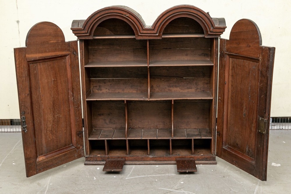 19th Century Double Dome Cabinet Bookcase With Slant Front Desk