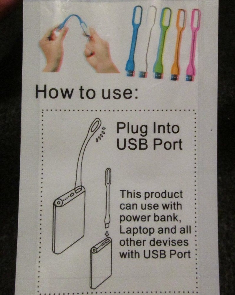 2 USB LED Light Flexible Red & Green for Auto, Laptop, Computer, Tablet & more