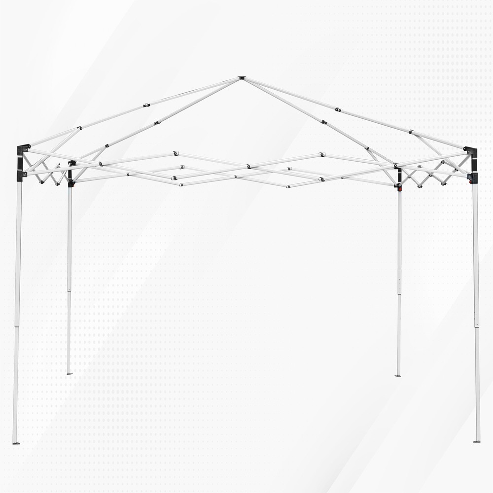 10 x 10ft Foldable Pop up Canopy Party Tent Pre-Assembled Height Adjustable Grey