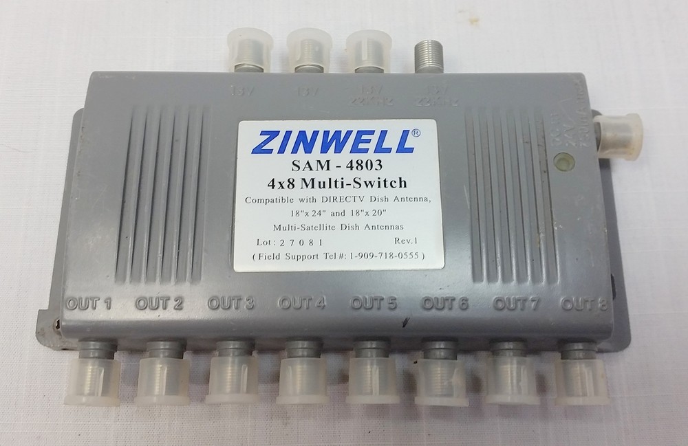 Zinwell SAM-4803 4x8 Multi-Switch for DirectTV Dish Antenna 8 outputs