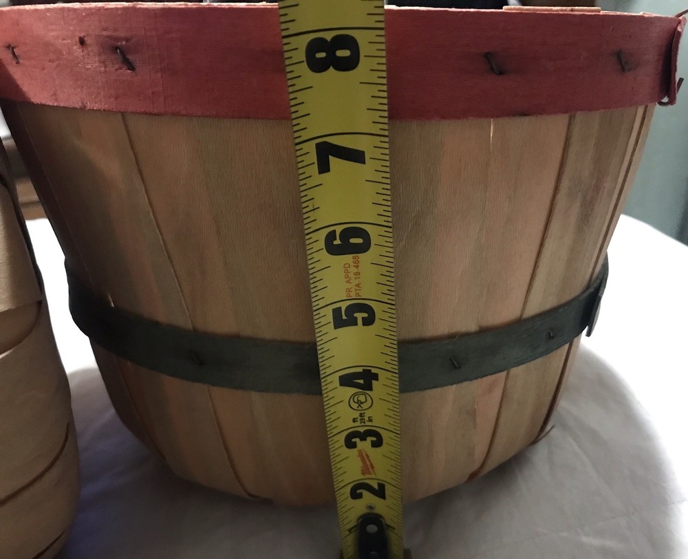 2 Farmhouse Decor Rustic Apple Bushel Baskets