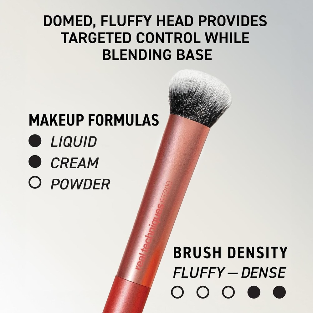 6 Piece Everyday Essentials Makeup Brush Set, Includes 4 Brushes & 2 Makeup