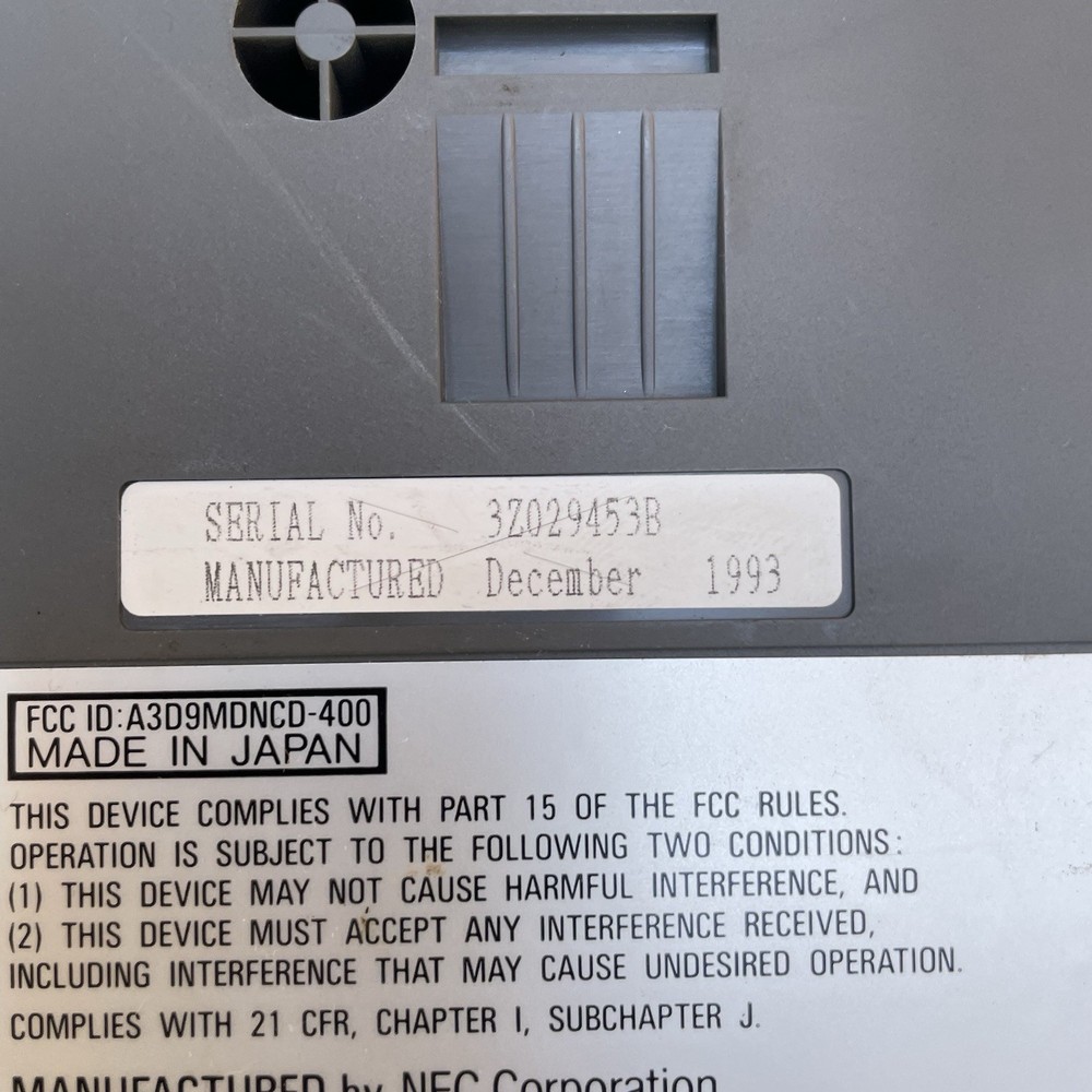 NEC MultiSpin Blue 3Xp External CD-ROM Drive Vintage Retro PC 1993