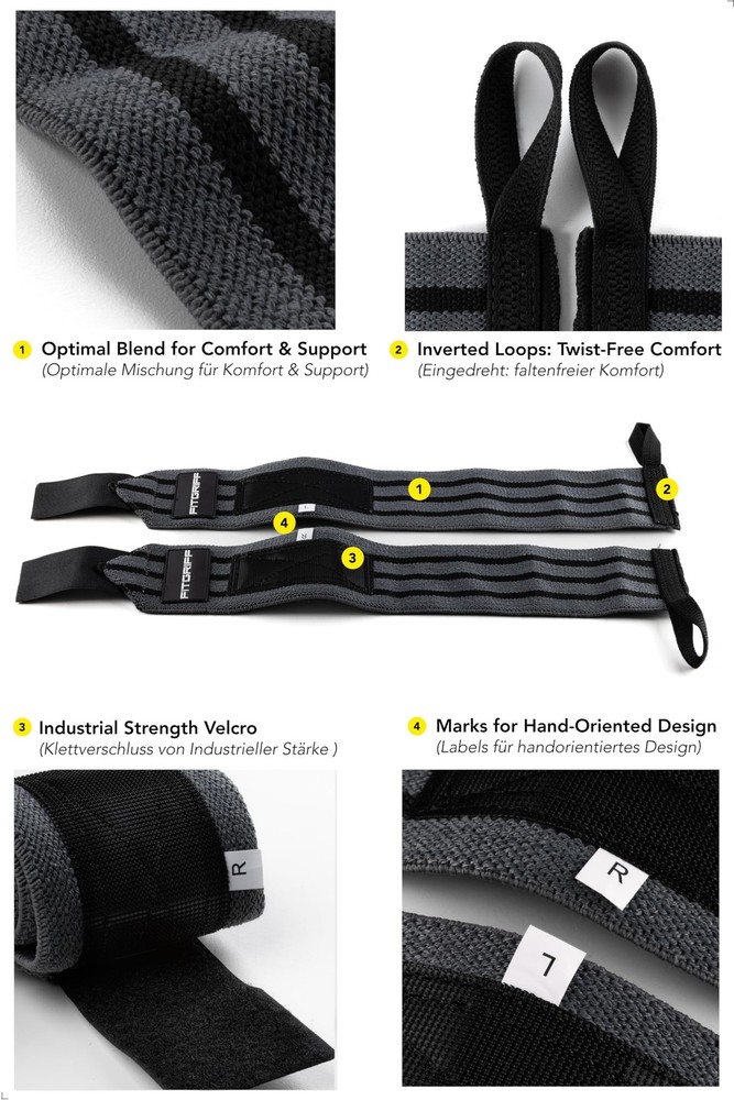 ® Lifting Straps & Wrist Wraps (Bundle) Superior Support for Weightlifting & ...