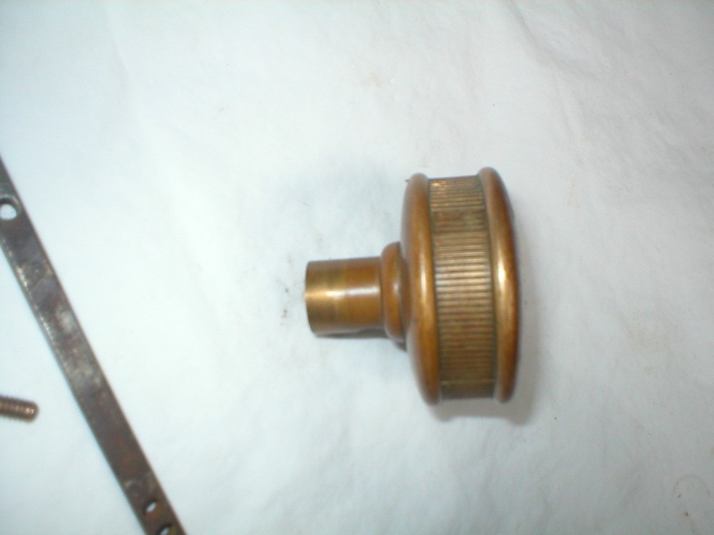 Antique Drum Style Solid Brass Doorknob and Spindle