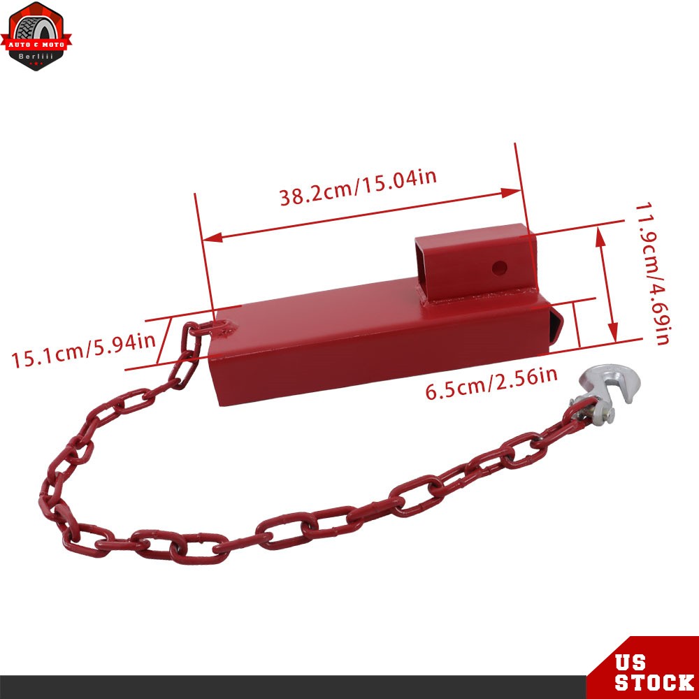 Red Forklift Trailers Towing Adapter Pallet Forks Attachment 2" Hitch Receiver