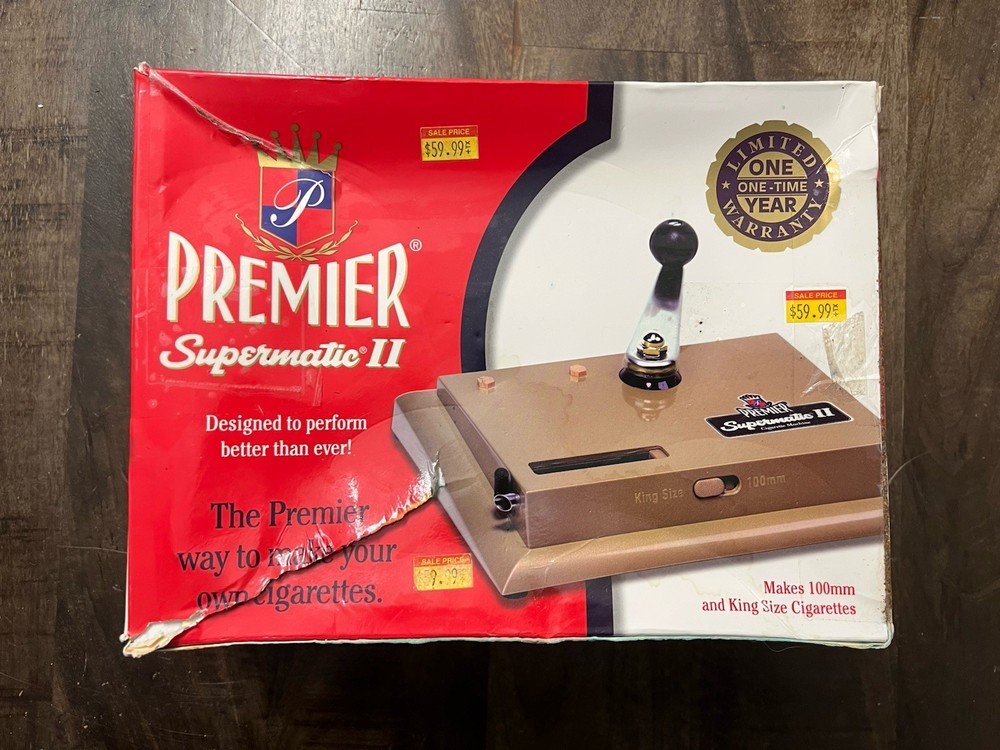 Premier Supermatic II Cigarette Machine/Tobacco Rolling Maker Kings