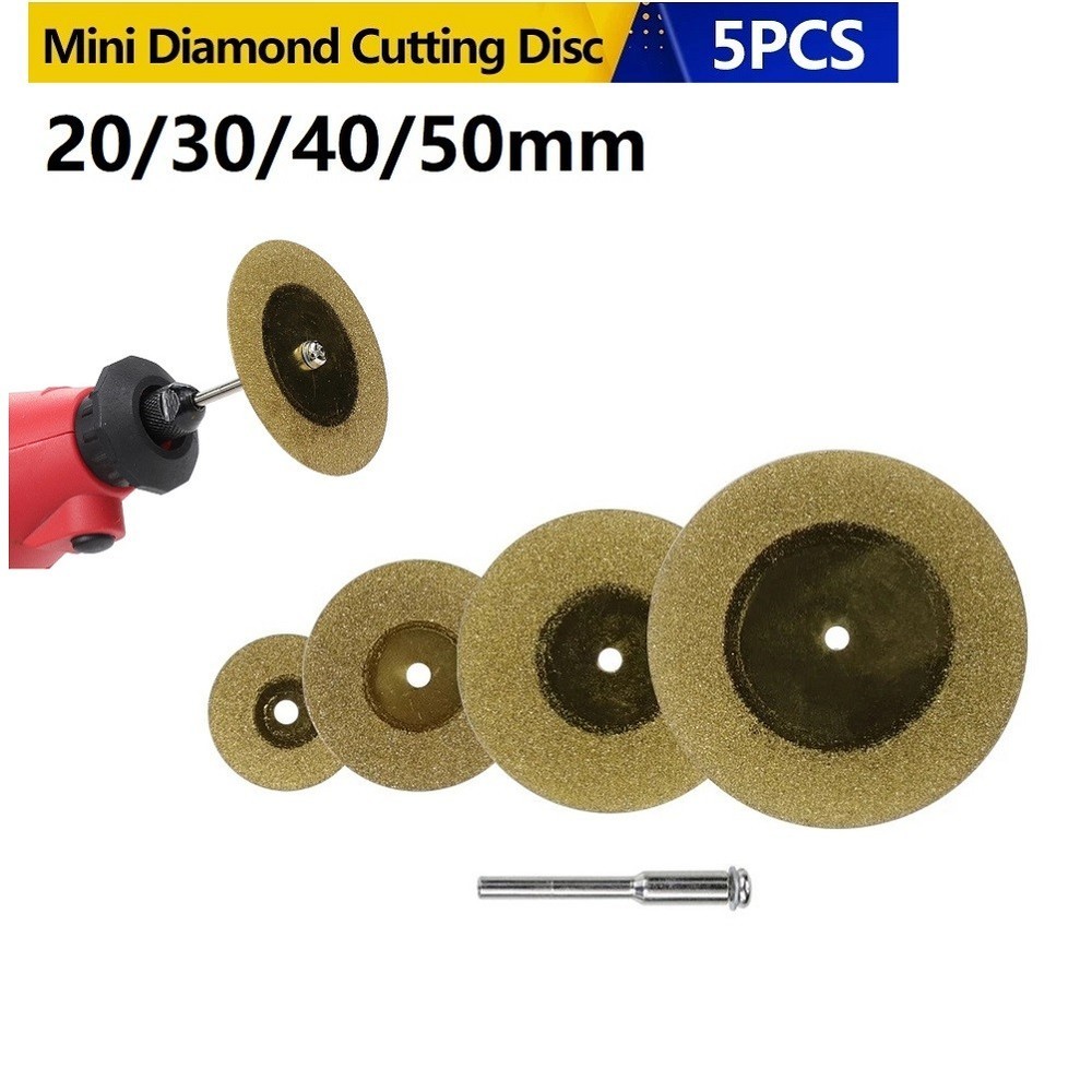 5pcs Mini Diamond Cutting Disc For Rotary Tools TiN Coated Circular Saw Blade