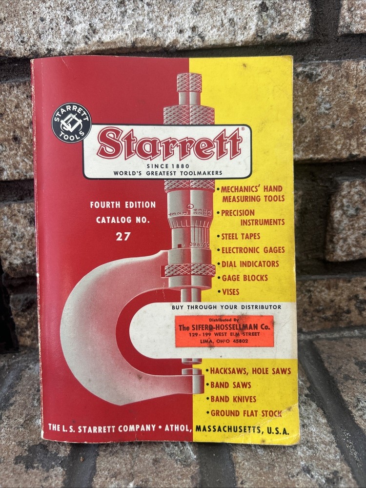Starrett Fourth Edition Catalog No. 27
