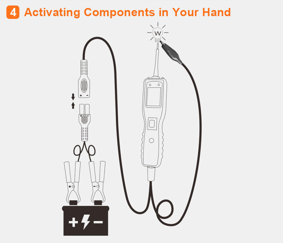 KM10 12V 24V Digital Circuit Tester Electrical Probe AVOmeter Diagnostic Tools