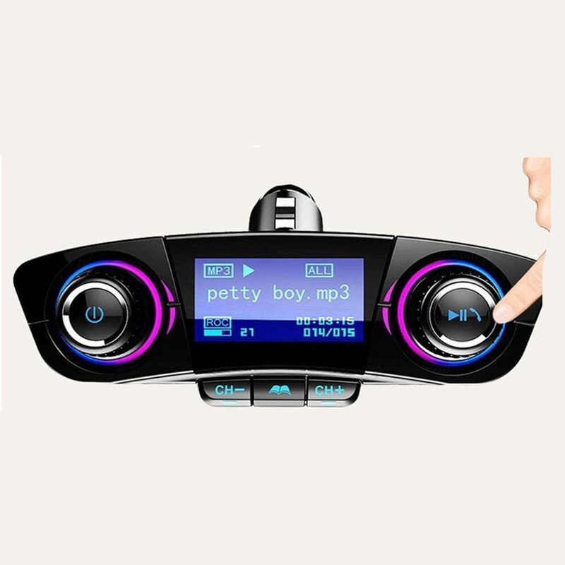 Bluetooth 4.0 FM Transmitter 1.3in LED Screen For Car Wireless Bluetooth FM 2USB