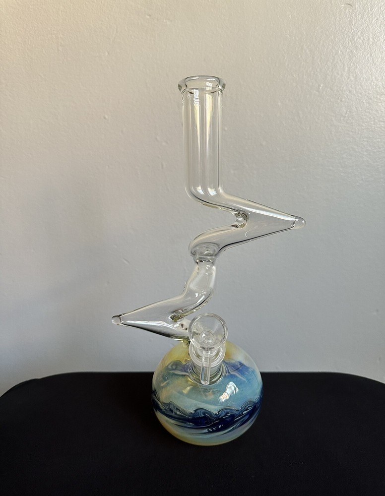 12''  Zong Glass Water Pipe Bong Blue