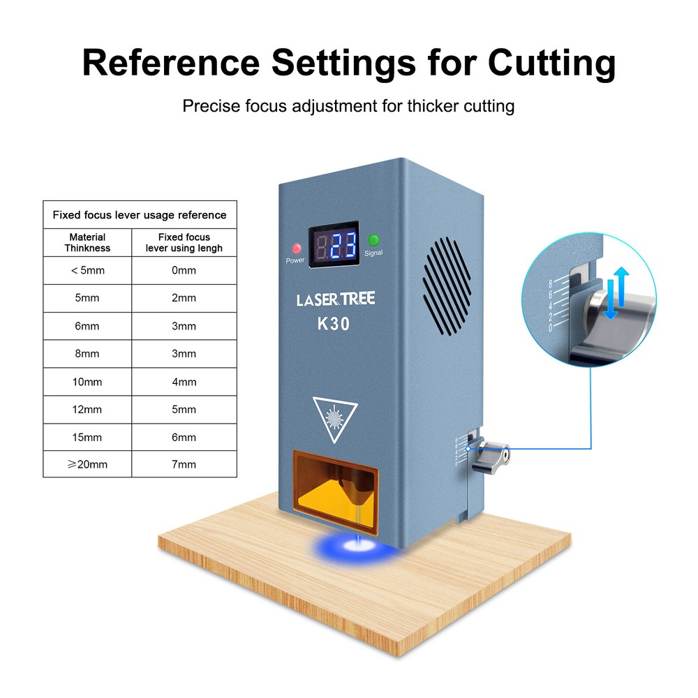 LASER TREE K30 30W Optical Power Laser Cutting Module for DIY Engraving Tools