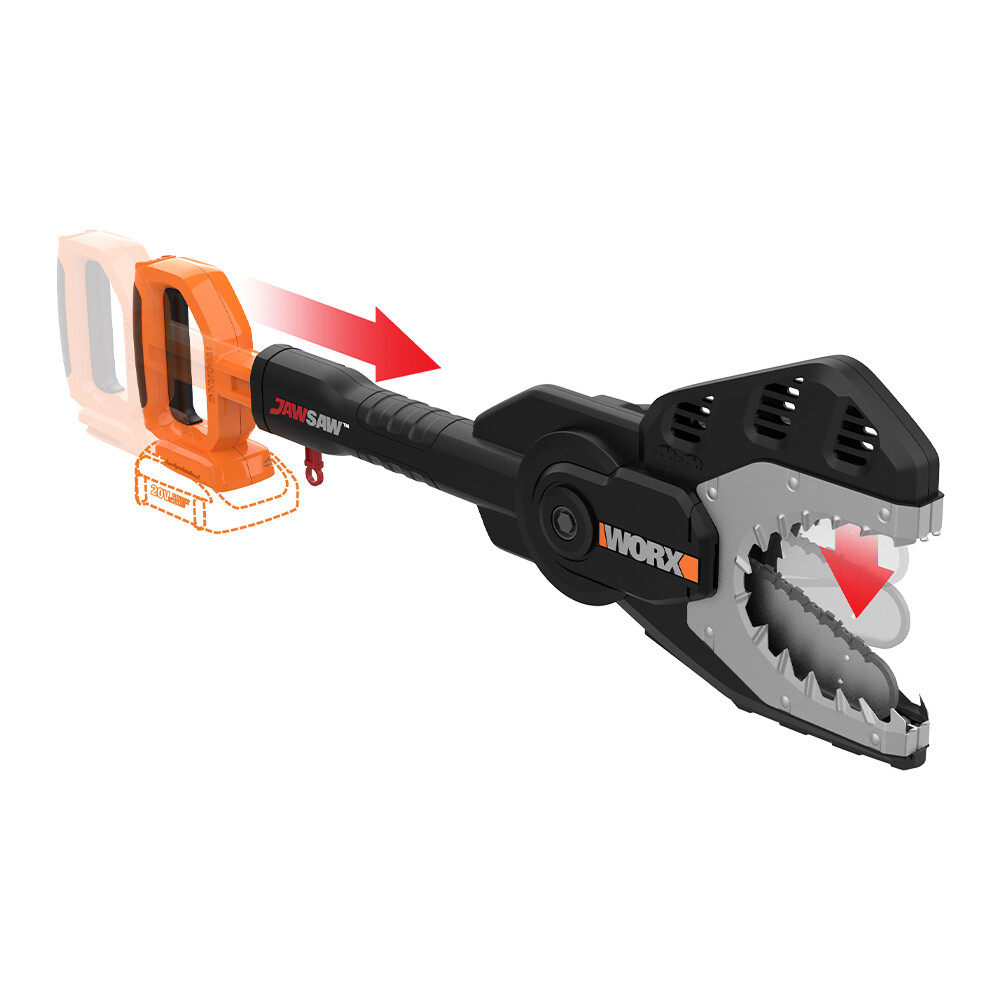 WORX WG320.9 JawSaw 20V Powershare Chainsaw with Auto-Tension (Tool Only)