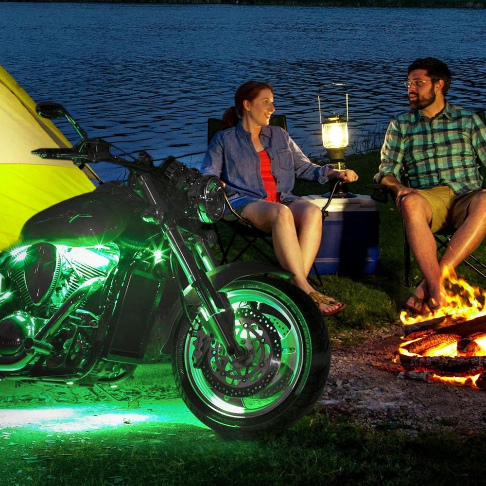 10 Pcs Motorcycle LED Light Kits, App Control Multicolor Waterproof Motorcycl...