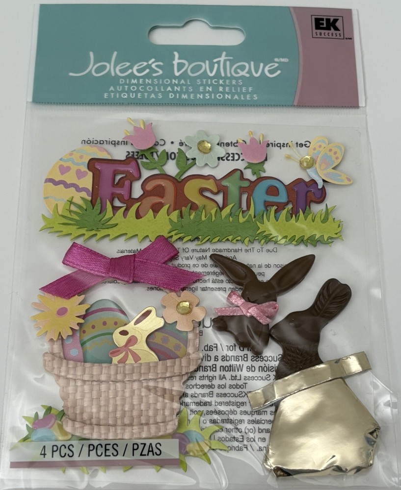 *YOU CHOOSE* - Jolee's Easter Bunny, Eggs, Basket Dimensional Stickers