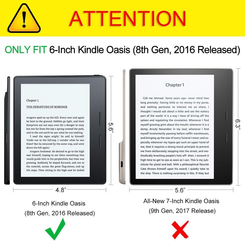 [3 Pack] Ultra Clear Screen Protector for 6" Kindle Oasis (8th Gen 2016 Release)