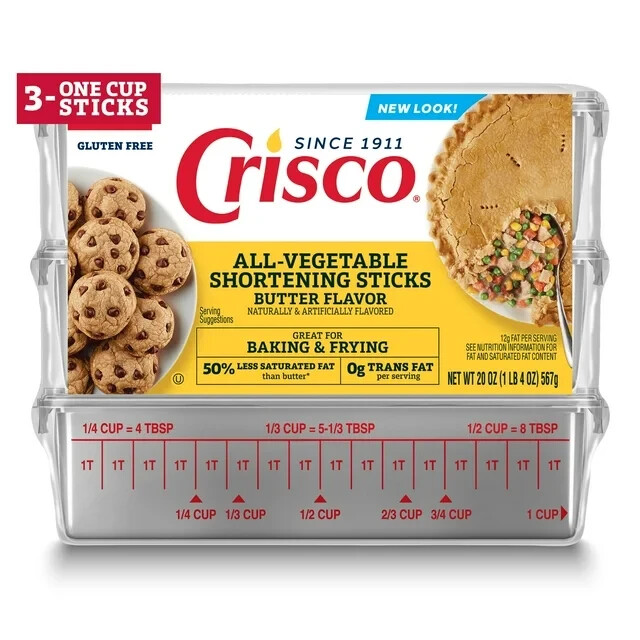 Crisco Shortening Sticks Butter Flavor 3 pack 20 oz