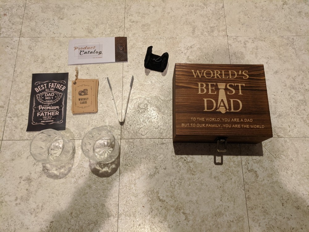 whiskey stone bullet gift box world greatest Dad