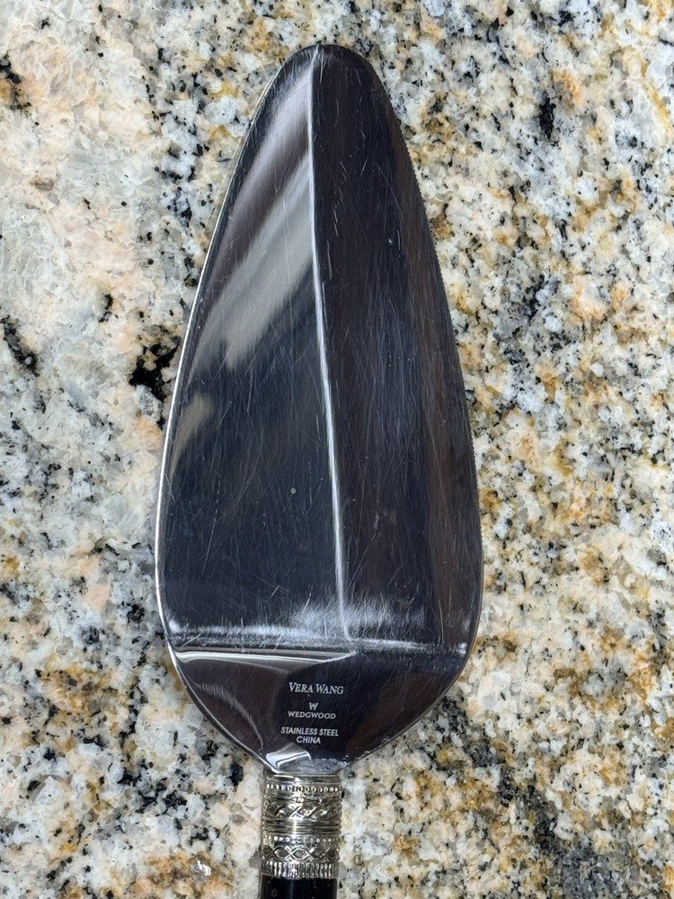 Vera Wang Wedgwood Cake Server Black Handle Stainless Wedding Pie Server