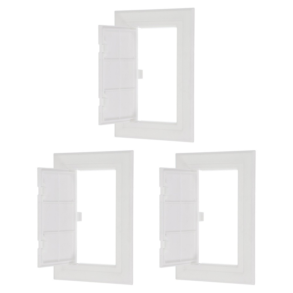 6x4 Inch(150x100mm) Removable Hinged Access Panel, 3Pcs Access Doors White