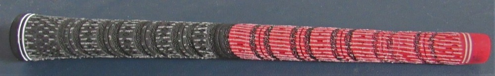 Integra Dual Compound Red/Black Full Cord Golf Grip - 60R - Standard - 54g