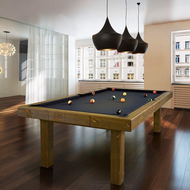 RUSTIC CONVERTIBLE POOL TABLE Billiard/Dining/Desk Vision 8' - FREE SHIPPING