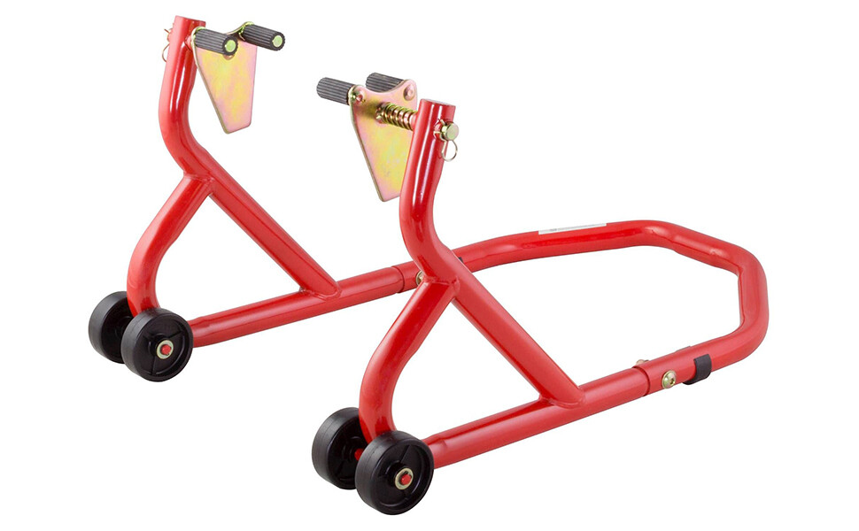 Motorcycle Front Paddock Stand With Under-Fork Cup Adaptors Genuine BikeTek