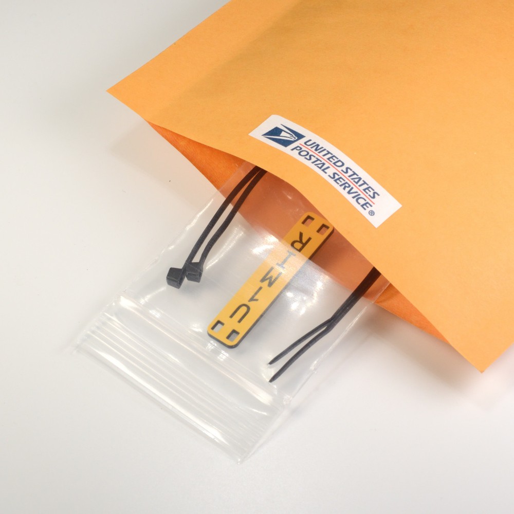 CALL SIGN ANTENNA TAG WITH VERTICAL LETTERING