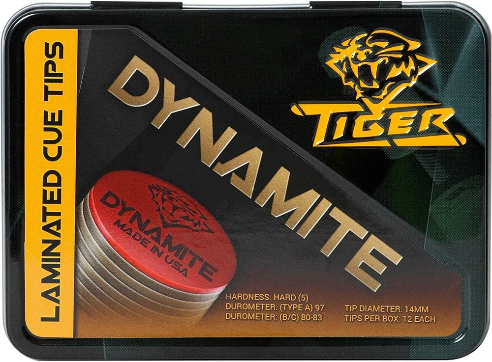 Tiger Dynamite Laminated Billiard Pool CUE TIP 1 piece - 14mm