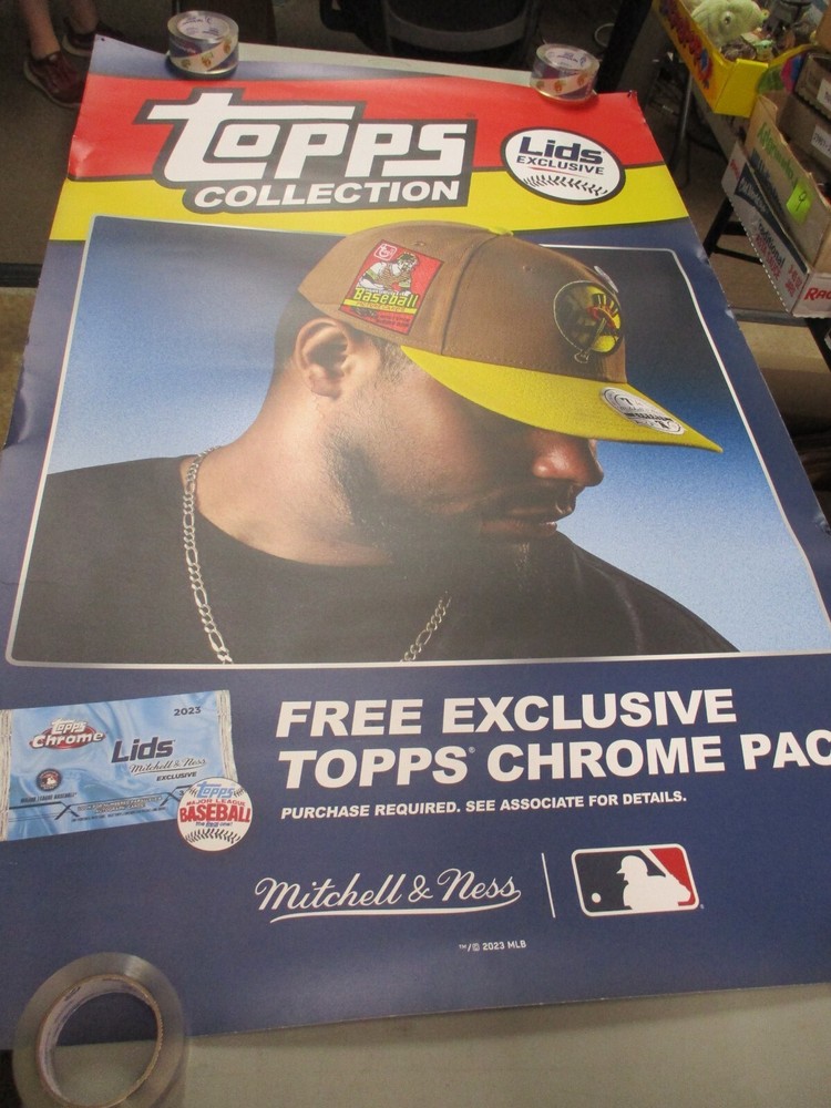 Topps Collection Topps Chrome Packs Double Sided Plastic Poster Display 56x36