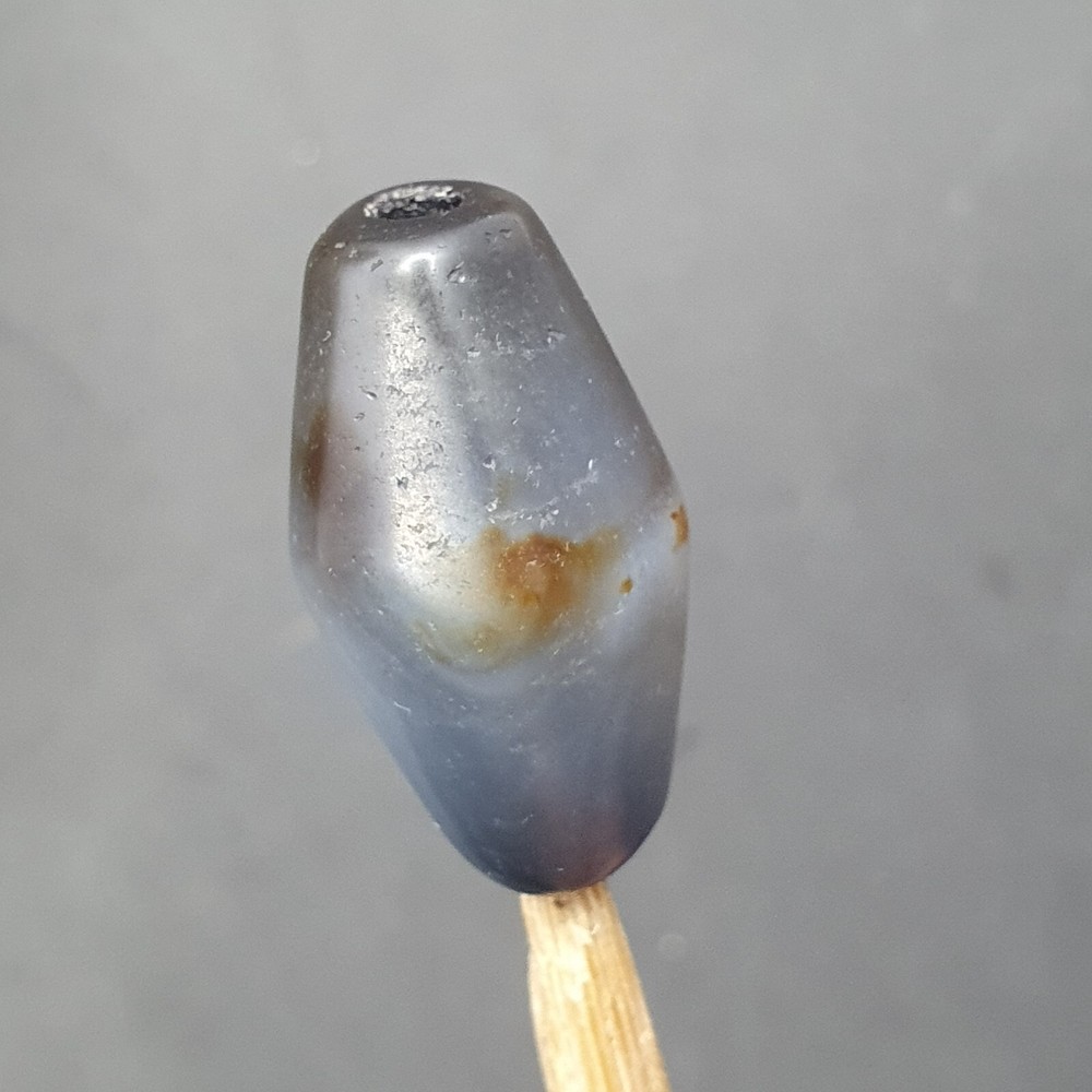Antique Persian Himalayan Blue Chalcedony Agate Bead