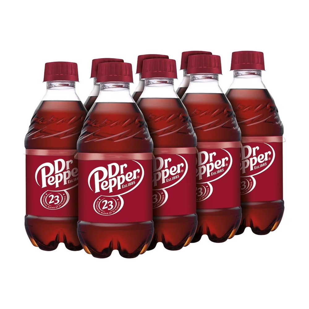 8 Pack Dr Pepper Soda Bottles 12 oz