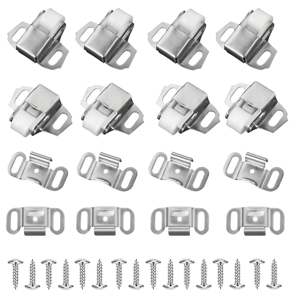 8 Set Heavy Duty Mailbox Replacement Roller Catch Latch Kit With Screws For RV