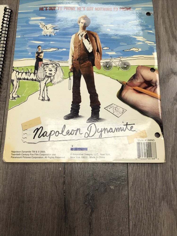 Vintage 2005 Napoleon Dynamite Folder And Notebook
