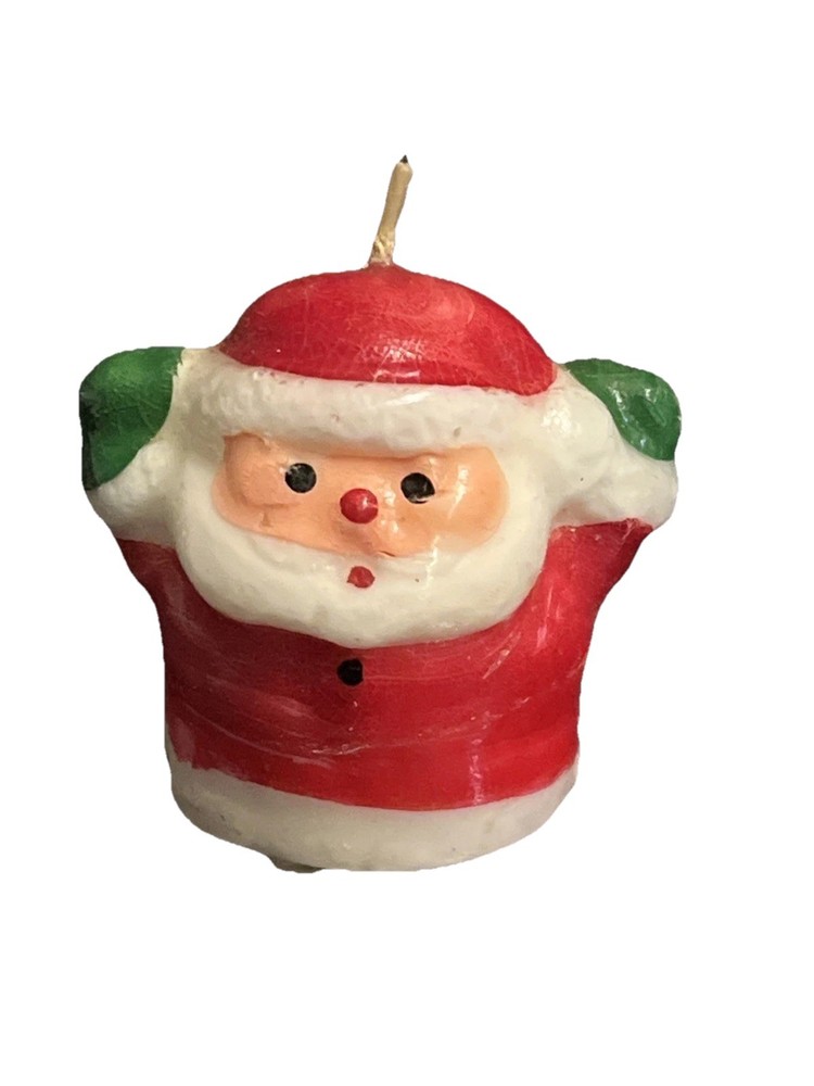 Mini Santa Candle 1.5” Vintage