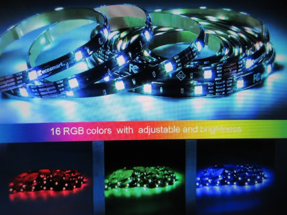 EcoSmart 16.4 ft. Plug-In Dimmable Cuttable Color-Changing LED Strip Light