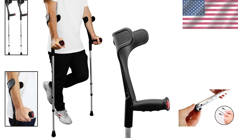 Lightweight Adjustable Forearm Crutches x2