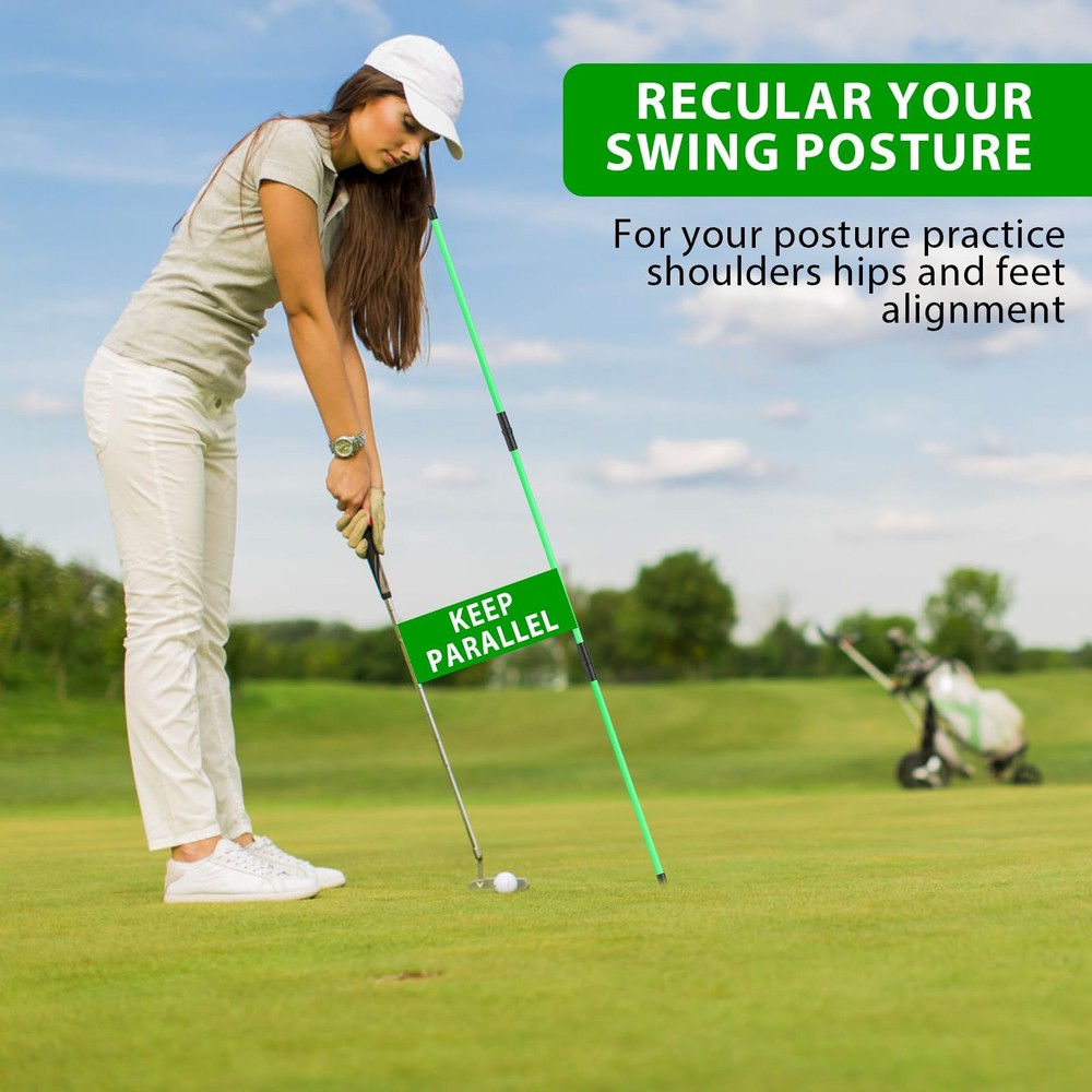 Golf Alignment Sticks 2 Packs 48" Foldable Alignment Stick Golf Training Aid ...