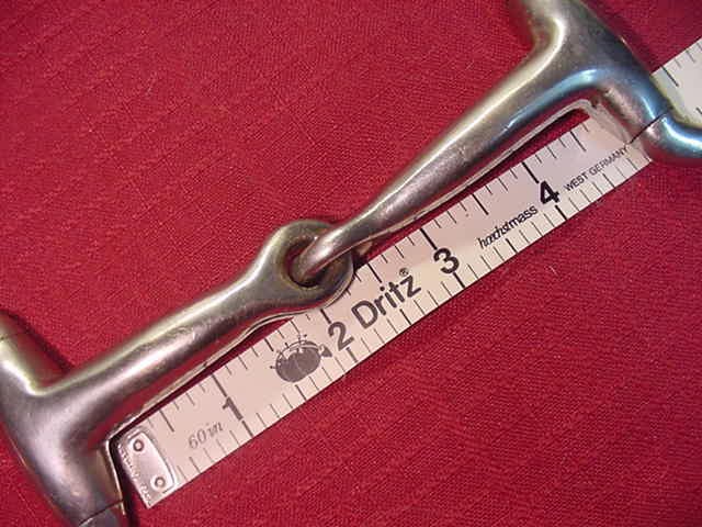 Stainless Steel 4.5" Single Joint Solid Mouth Eggbutt Snaffle Bit