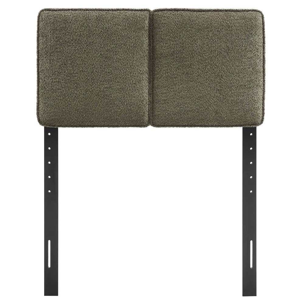 Modway Lindee Boucle Fabric Twin Headboard in Sage